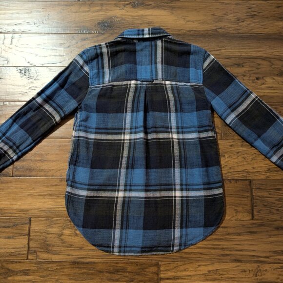 American Eagle Ahh-mazingly soft plaid shirt blue size small - Picture 15 of 16